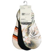 Wholesale - 3pk BILLABONG PARADISE NS SOCKS SIZE 9-11, UPC: 193159207533